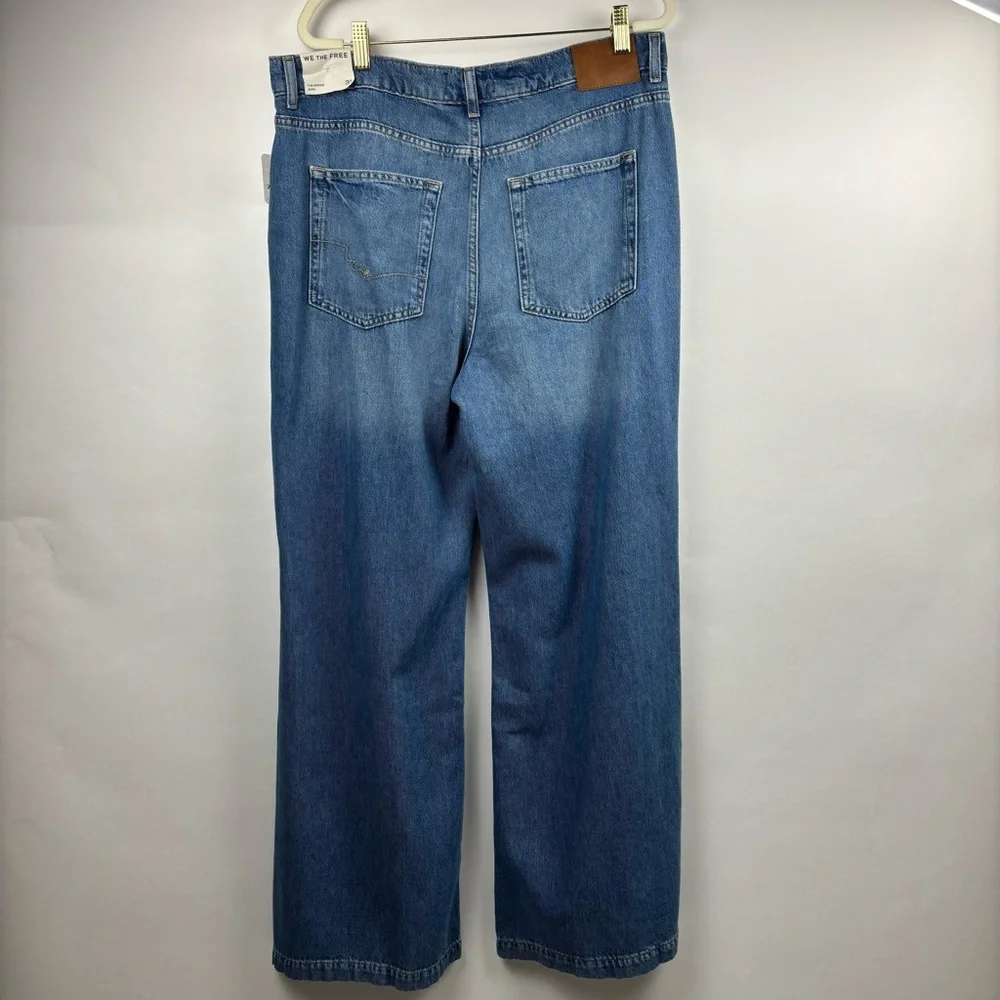 We The Free The Stride Jean Wide Leg Blue 31 NWT